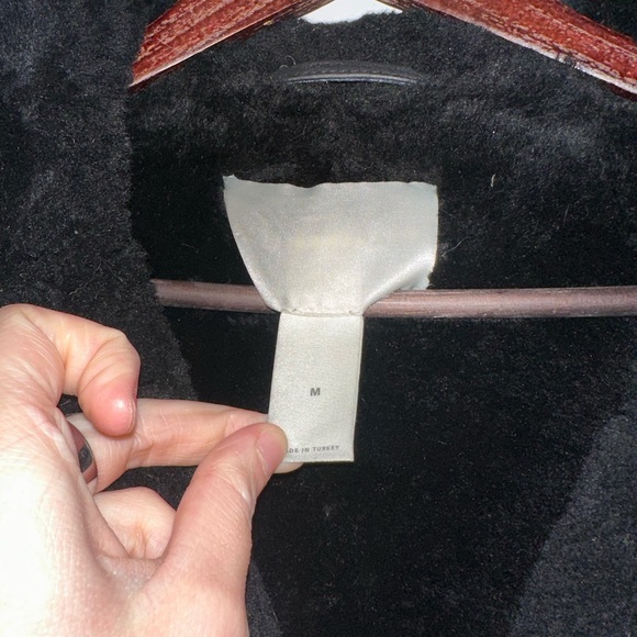 The Arrivals Moya Suede Black Shearling Jacket - Picture 10 of 12